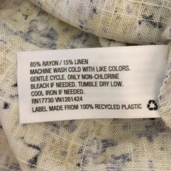 Shorts Linen Rayon Floral Smocked Waist Ruffled Hem Women’s💛🧡 - Picture 7 of 7